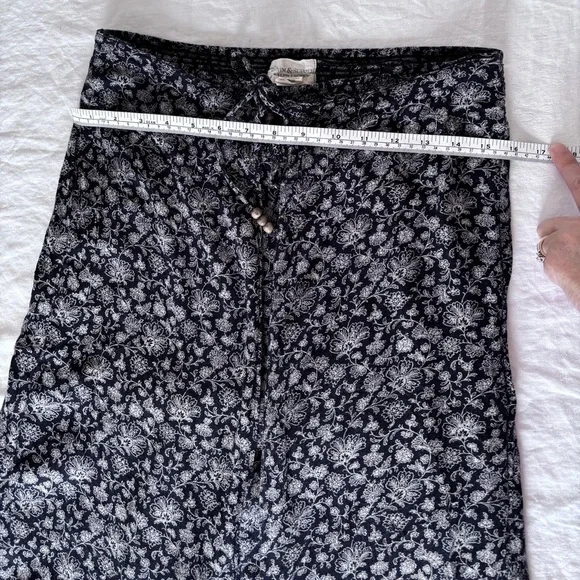 Denim & Supply Ralph Lauren Floral Elastic Tie Wrap Wide Leg Pants Size Medium - Picture 9 of 12